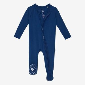 Posh Peanut One Piece Footie in Deep Blue